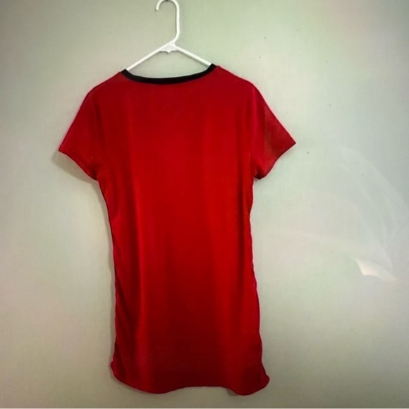 Calvin Klein Vibrant Red mini dress with Black Trim - Picture 4 of 5